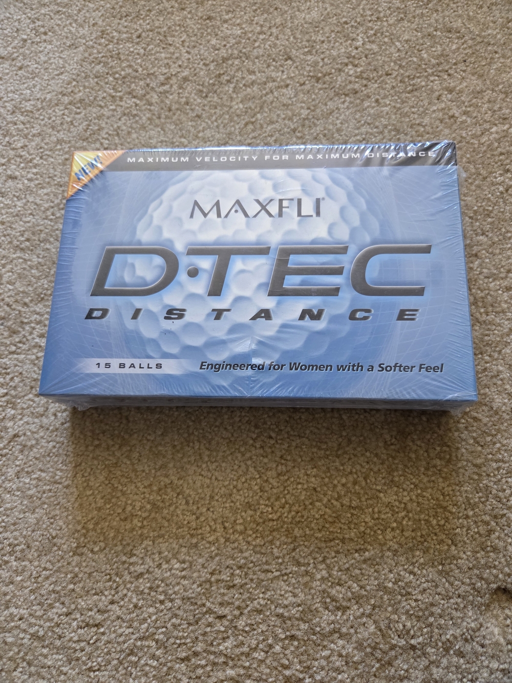 Maxfli D•TEC Distance Golf Balls - 15 Count (Women's) NEW SEALED Max Velocity